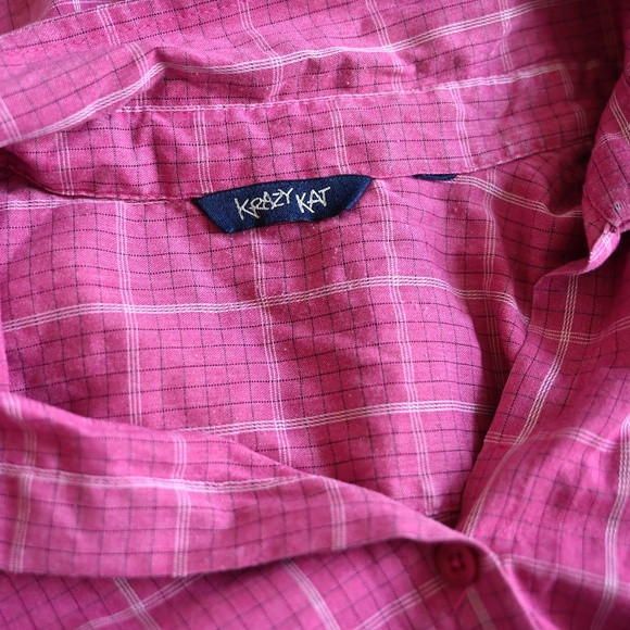 Vintage Krazy Kat Fuchsia Button‑Up Top – One Size / L 💖 - Picture 3 of 3